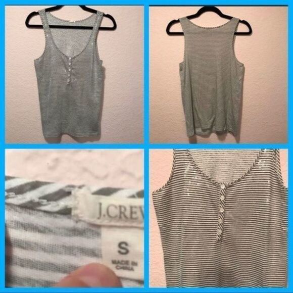 NWOT. J. Crew sparkly sleeveless top - Picture 1 of 7